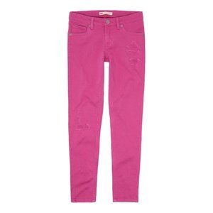 Levi’s 710 girls pink distressed skinny jeans size